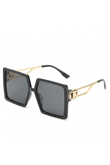 SUYGGCK Lunettes de Soleil Polarisées Lunettes De Soleil Carrées Femmes Vintage Shades Men Uv400 Femme De Lunettes Surdimensi