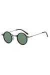 HPIRME Petites lunettes de soleil rondes hommes femmes rétro steam punk lunettes dégradé lunettes vintage conduite nuances, n