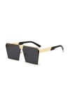 MUTYNE Lunettes de Soleil carrées pour Hommes Lunettes de Soleil surdimensionnées de Luxe Femmes Tendance Soleil Vintage Stea