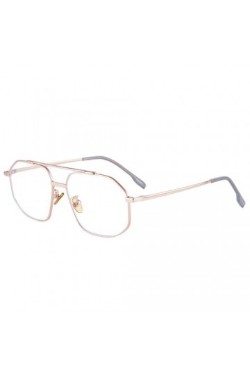 MUTYNE Rétro Métal Double Ponts Femmes Polygone Carré Lunettes de Soleil Nuances UV400 Hommes Clair Dégradé Lunettes de Solei