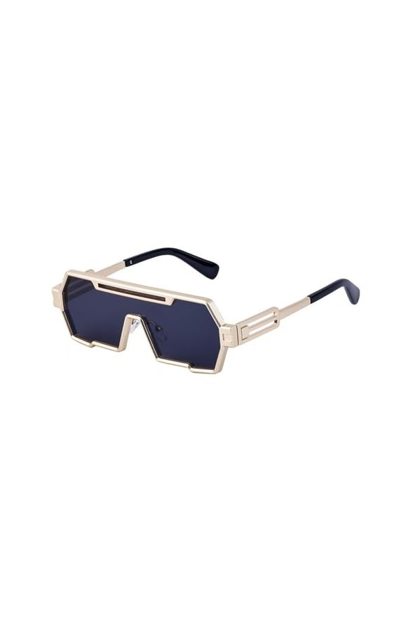 MUTYNE Lunettes de soleil Steampunk pour hommes lunettes de soleil vintage surdimensionnées femmes lunettes rétro punk tendan