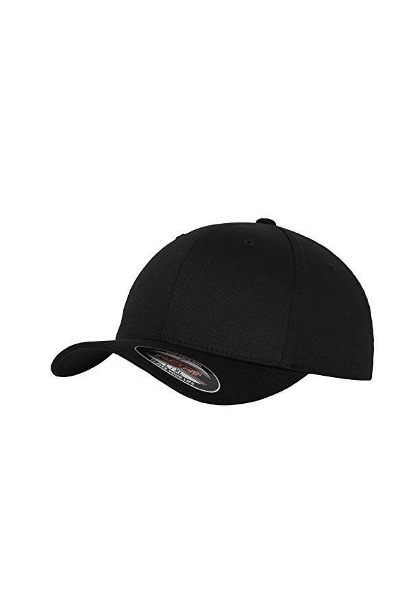 Flexfit Mixte Flexfit Wooly Combed Baseball Cap, Noir blk/blk , S-M EU