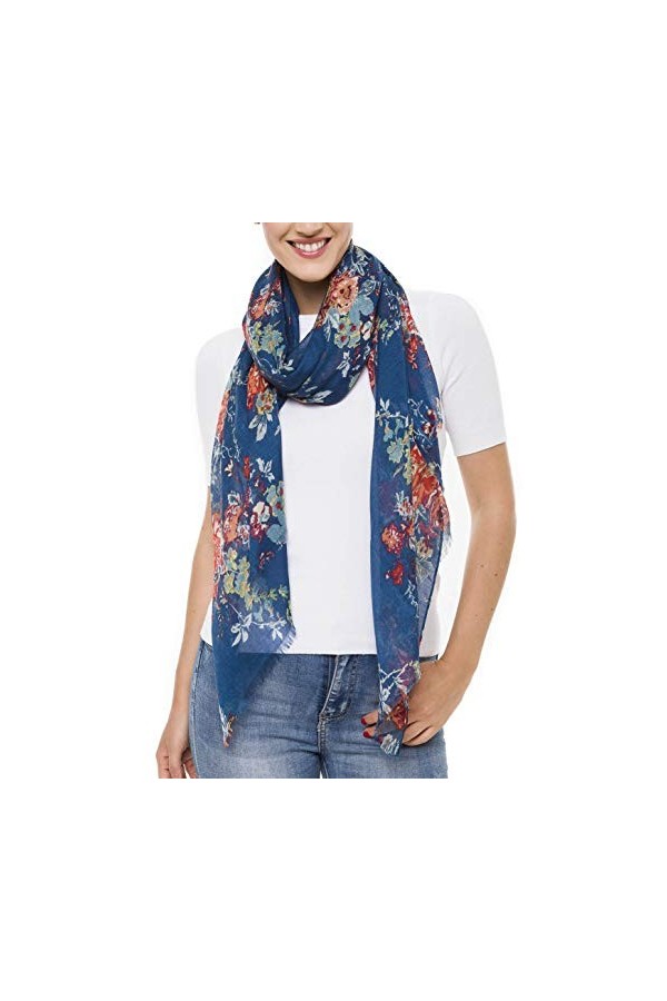 MELIFLUOS DESIGNED IN SPAIN Écharpe foulard pour femme légère à motif cachemire pour lautomne hiver Écharpes châle Wrap