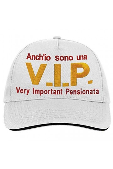 Bombo Béret Pension V.I.P. Très Important Retraité, Un Cadeau Humoristique et Amusant pour Votre Amie., Blanc, Taille Unique