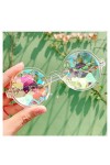ANICHE Lunettes de Soleil pour Femmes, Retro Holographic Kaléidoscope Femme Homme Lunettes de Soleil Rondes Kaléidoscope Lune