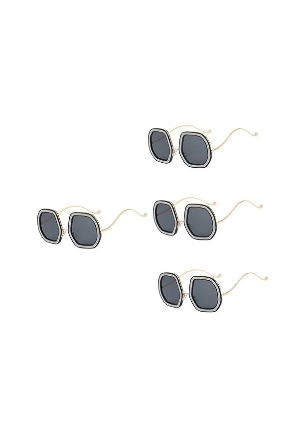 BESPORTBLE 4 Pièces Lunettes De Soleil En Diamant Lunettes De Soleil De Mode Pour Femmes Lunettes Dété Lunettes De Soleil Su