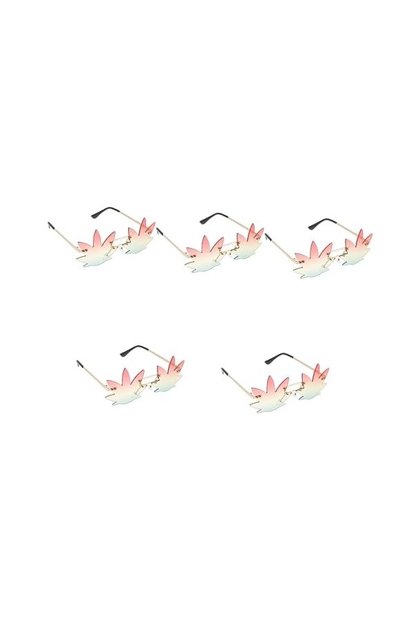 SOIMISS 5 Pièces Lunettes De Soleil Irrégulières Lunettes Ivre Lunettes De Soleil Stupides Lunettes De Vacances Lunettes Rétr