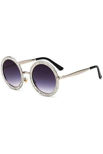 NIUASH Lunettes de Soleil polarisées Lunettes de Soleil pour Femmes Accessoires de Lunettes de Mode Diamond Cat Eye Round Met