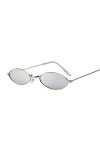 SAGIUSDM rétro Lunettes de Soleil ovales Rouges Hommes Femmes Designer Vintage Metal Frame Lunettes de Soleil Homme Femme, Ar