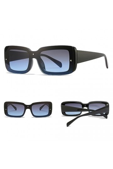 HPIRME Lunettes de soleil carrées vintage pour femmes petit cadre rectangle lunettes de soleil hommes une pièce lentille lune