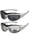Choppers - Lot de 2 paires de lunettes de soleil femmes hommes - 1x Modèle 02 noir/pratiquement transparente et 1x Modèle 0