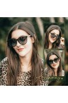AVAWAY Lunettes de Soleil Femme Polarisées Oeil de chat UV400 Protection Voyager pêche Conduire AV201