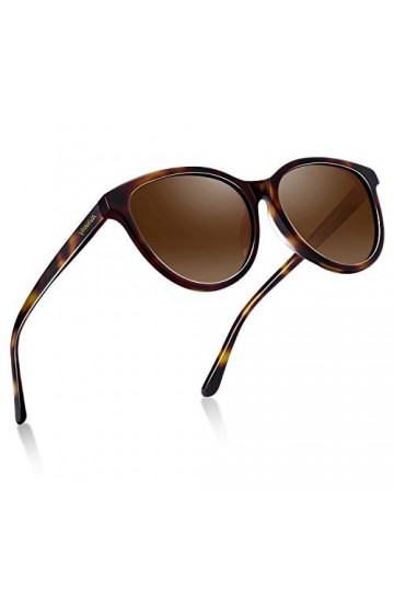 AVAWAY Lunettes de Soleil Femme Polarisées Oeil de chat UV400 Protection Voyager pêche Conduire AV201