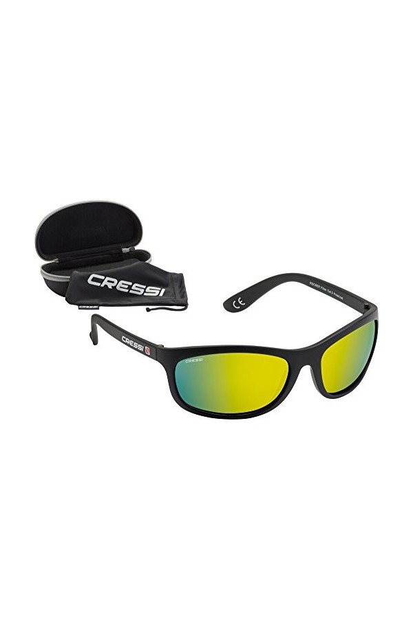 Cressi Rocker Floating Sunglasses - Lunettes de Soleil de Sport Flottantes Polarisées avec étui Rigide