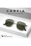 Carfia Lunettes de Soleil Pilotes Hommes UV400 Lunettes de Sport Polarisées Monture Métallique ultra Légère
