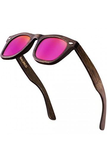 Balinco Lunettes de soleil en bambou - avec verres TAC polarisés et protection UV - pour une vision intense - durables, durab