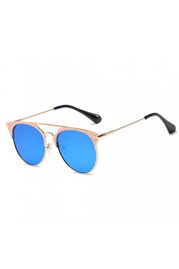 e-phoria Lunettes de soleil Round Classic | Minimaliste | Cadre d’or/Lentille miroir
