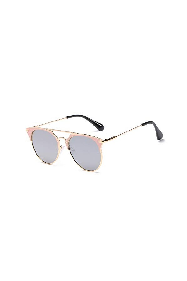 e-phoria Lunettes de soleil Round Classic | Minimaliste | Cadre d’or/Lentille miroir