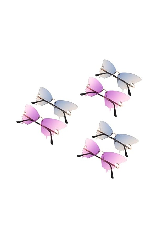 Yardwe 6 Pièces Des Lunettes De Soleil Lunettes Disco Lunettes De Discothèque Lunettes De Soleil Bloquant Uv Lunettes De Sole