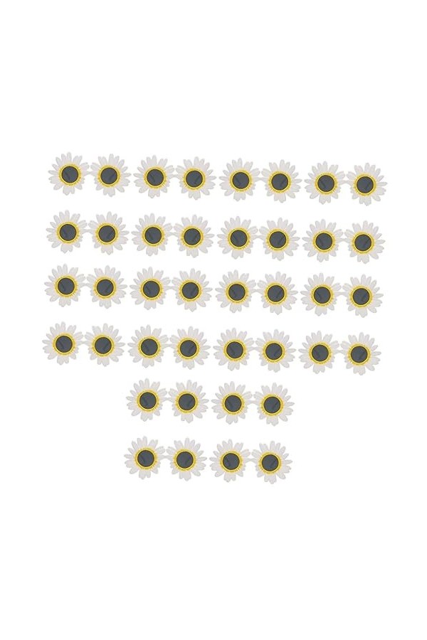 Abaodam 20 Pièces Lunettes De Tournesol Lunettes De Soleil De Quai Pour Femmes Lunettes De Soleil à Fleurs Lunettes De Soleil