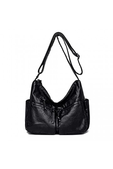 FANDARE Rétro Sacs Portés Epaule Femme Sac Bandoulieres Hobo Sacoche Étanche Cuir PU pour Achats Fête École Voyage Crossbody 