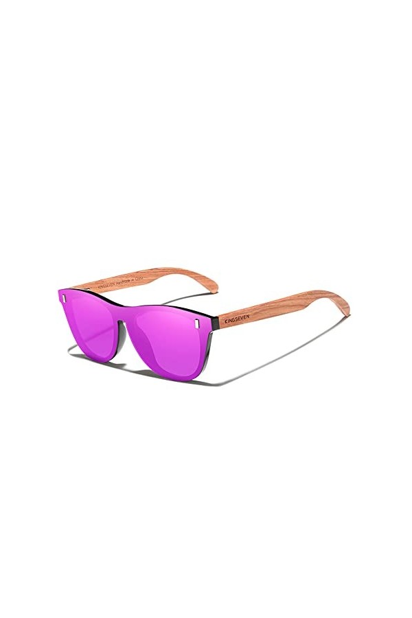 KINGSEVEN Lunettes pour femmes Lunettes de soleil en bois naturel Bubinga Hommes polarisées Mode Lunettes de soleil en bois o