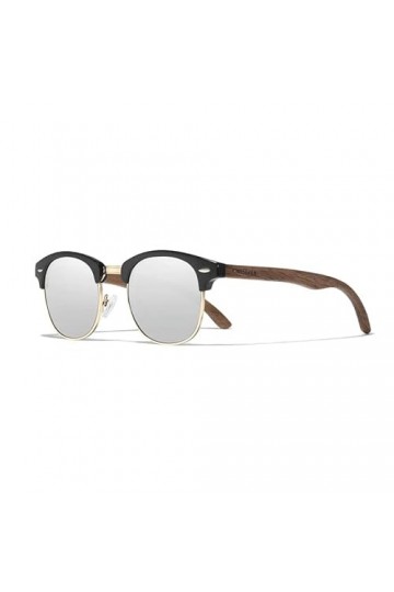 KINGSEVEN Lunettes de soleil faites à la main en bois de noyer noir 2023 pour hommes protection UV400 polarisées lunettes rét