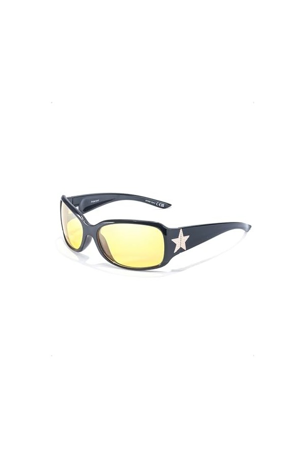 Enafad Lunettes de conduite de nuit tendance pour femme/lunettes polarisées de vision nocturne/anti-reflet/protection UV 400,