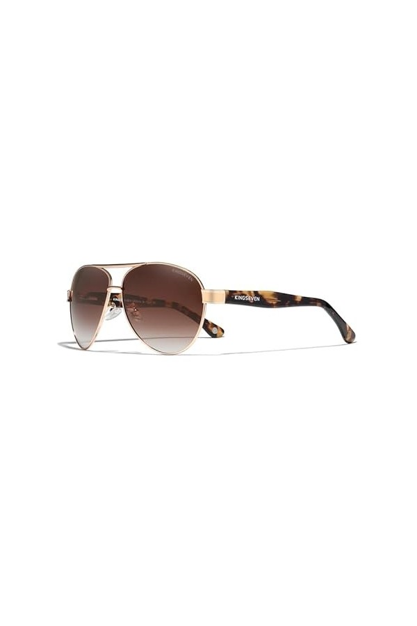 KINGSEVEN 2023 Lunettes de soleil aviateur en alliage dacétate pour hommes Lunettes de soleil polarisées dégradées pour femm