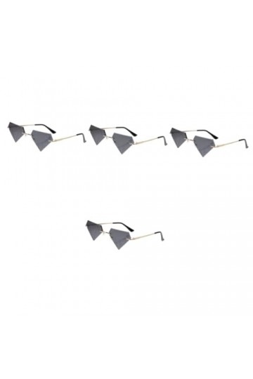 TENDYCOCO 4 Paires De Lunettes De Soleil Irrégulières Lunettes Rave Lunettes De Fête Lunettes Sans Monture Pour Femmes Lunett