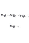 TENDYCOCO 4 Paires De Lunettes De Soleil Irrégulières Lunettes Rave Lunettes De Fête Lunettes Sans Monture Pour Femmes Lunett