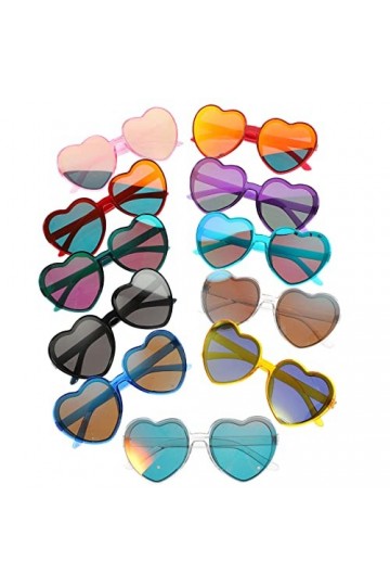 Abaodam 11 Pièces Lunettes De Soleil Coeur Lunettes De Soleil Hawaïennes Lunettes à La Mode Aime Lunettes De Soleil Lunettes 