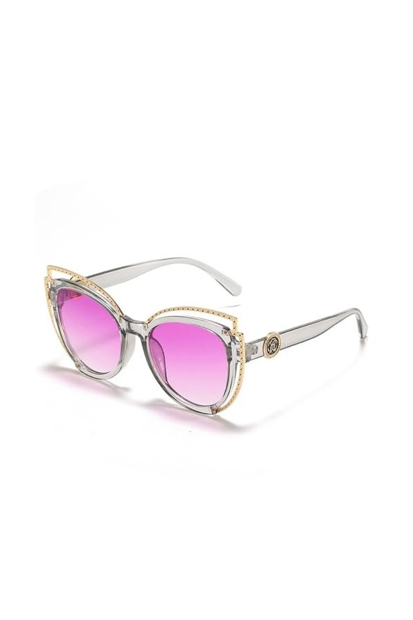 HCHES Lunettes de Soleil Oeil de Chat pour Femmes Hommes Rétro Lunettes de Soleil de Conduite en Plein Air Hommes Dames Lunet