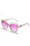 HCHES Lunettes de Soleil Oeil de Chat pour Femmes Hommes Rétro Lunettes de Soleil de Conduite en Plein Air Hommes Dames Lunet