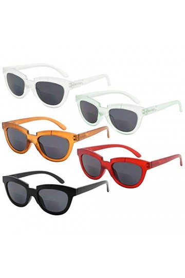 eyekepper 5-Pack Lunettes de soleil pour Femme Style Demi-lune Sunnies Lecteurs 2.00