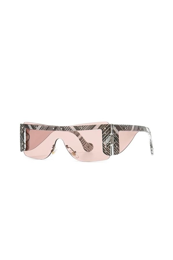 Lunettes de Soleil surdimensionnées pour Hommes et Femmes, Grandes Lunettes de Soleil carrées, 2, Taille Unique