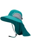 BASSDASH Chapeau de Soleil Unisexe Femmes Chapeau de Soleil UPF 50+ Large Bord avec Grande Protection de la Nuque - Queue de 