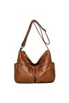 FANDARE Rétro Sacs Portés Epaule Femme Sac Bandoulieres Hobo Sacoche Étanche Cuir PU pour Achats Fête École Voyage Crossbody 