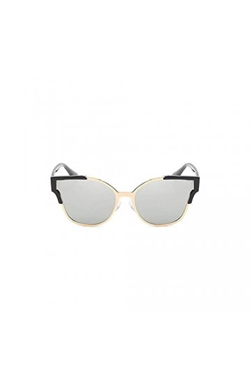 NIUASH Lunettes de Soleil polarisées Dames Miroir Lunettes de Soleil Mode Rose Lunettes lentille Plate réfléchissante Femme L