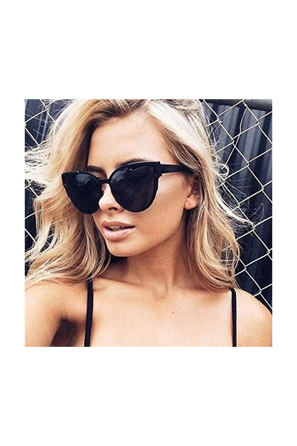 ZYIZEE Lunettes de Soleil Dames Miroir Lunettes de Soleil Mode Rose Lunettes lentille Plate réfléchissante Femme Lunettes de 