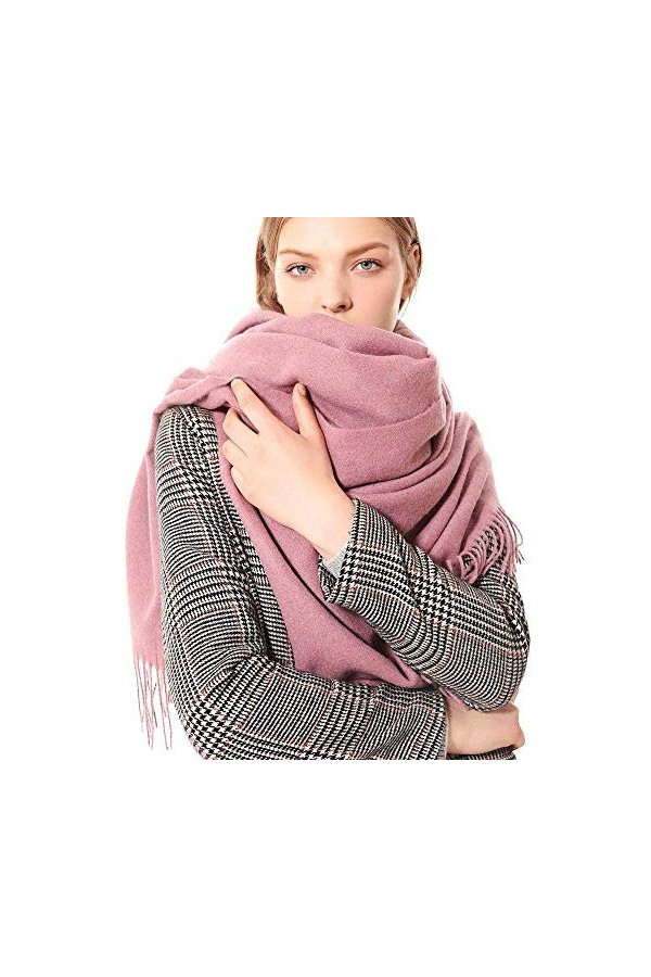 W.Best Écharpe Femmes Élégant Cachemire Foulards Pashmina Pour Automne Hiver Écharpea Chaud de Grande Taille, 200 * 70 cm,Ws0