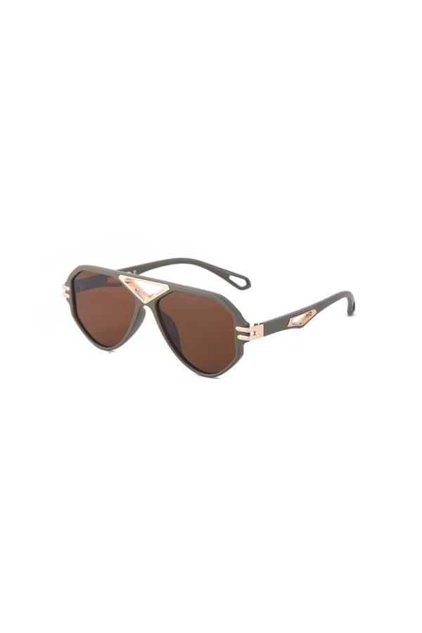 MUTYNE Lunettes de Soleil Rétro pour Hommes Lunettes à Monture de Mode UV400 Vintage Tide Luxe Carré Femmes Lunettes de Solei