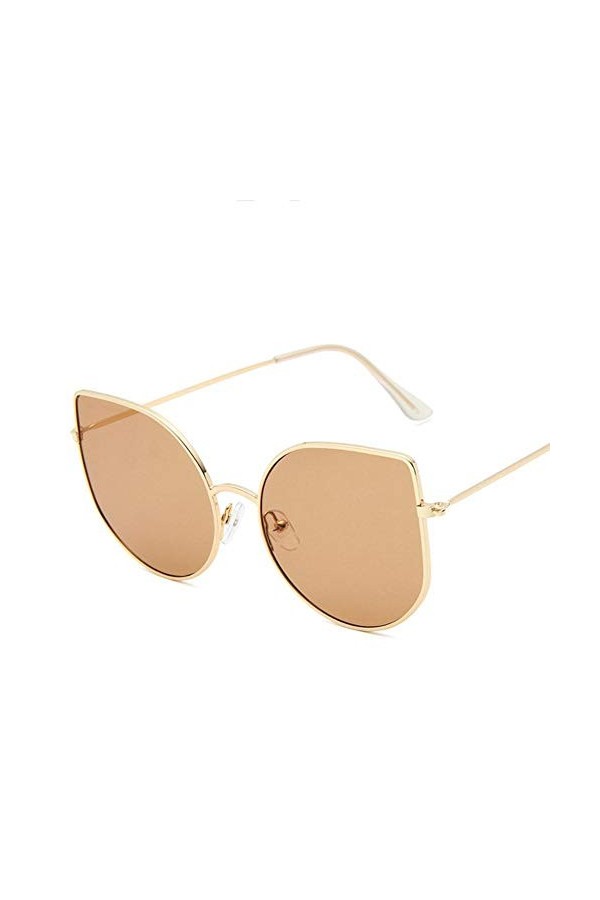 SAGIUSDM Lunettes de Soleil pour Femmes Lunettes de Soleil rétro pour Femmes Lunettes pour Dames, Gold Tea