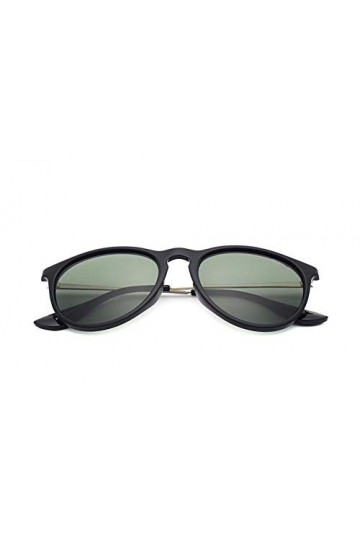 XLTCK Lunettes de soleil Cats Eye en polycarbonate pour lunettes de soleil femme avec cercle polarisé, vert, S