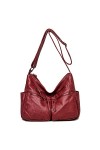 FANDARE Rétro Sacs Portés Epaule Femme Sac Bandoulieres Hobo Sacoche Étanche Cuir PU pour Achats Fête École Voyage Crossbody 