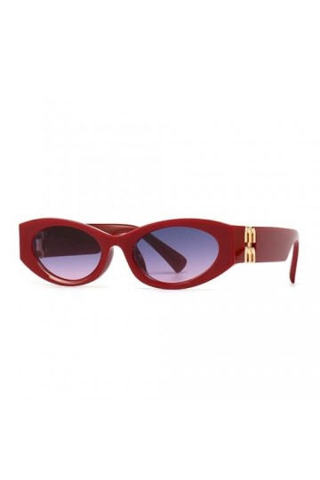 HPIRME Lunettes de Soleil à Grande Monture Femmes Lunettes de Soleil Carrées Vintage pour Femmes Nuances Lunettes Femme, ROUG