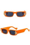 HPIRME Petites lunettes de soleil hommes et femmes lunettes de soleil femmes œil de chat, orange, taille unique