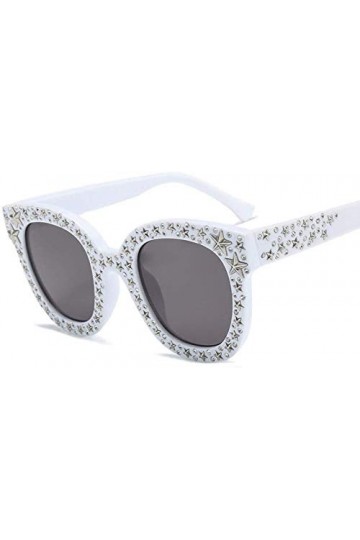 NIUASH Lunettes de Soleil polarisées Lunettes de Soleil Italiennes Femmes Cristal Lunettes de Soleil carrées Miroir rétro Ple