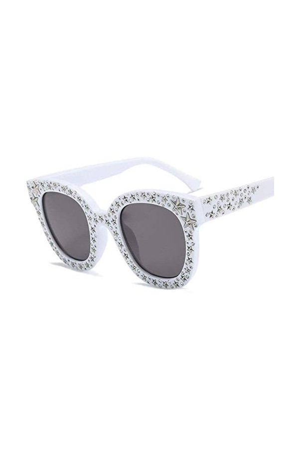NIUASH Lunettes de Soleil polarisées Lunettes de Soleil Italiennes Femmes Cristal Lunettes de Soleil carrées Miroir rétro Ple
