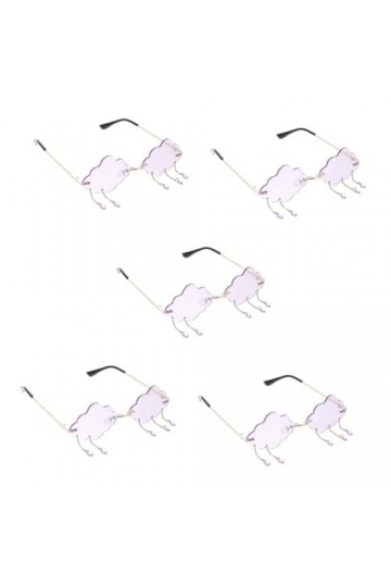 ABOOFAN 5 Pièces Lunettes De Soleil Rose Jouets Vintage Décor Surdimensionné Lunettes Pour Femmes Hommes Jouet Sans Cadre Nua